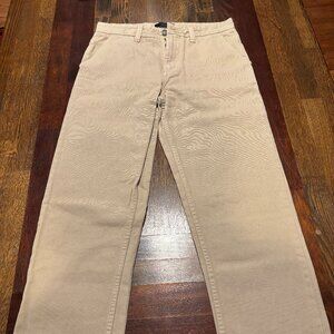 Cotton:On Men's Rigid Loose Fit Pants, Canvas Khaki Wash, Wheat Size 30